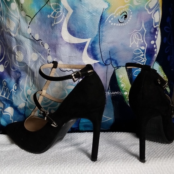 Black suede Zara 4 inches heels - Picture 2 of 5